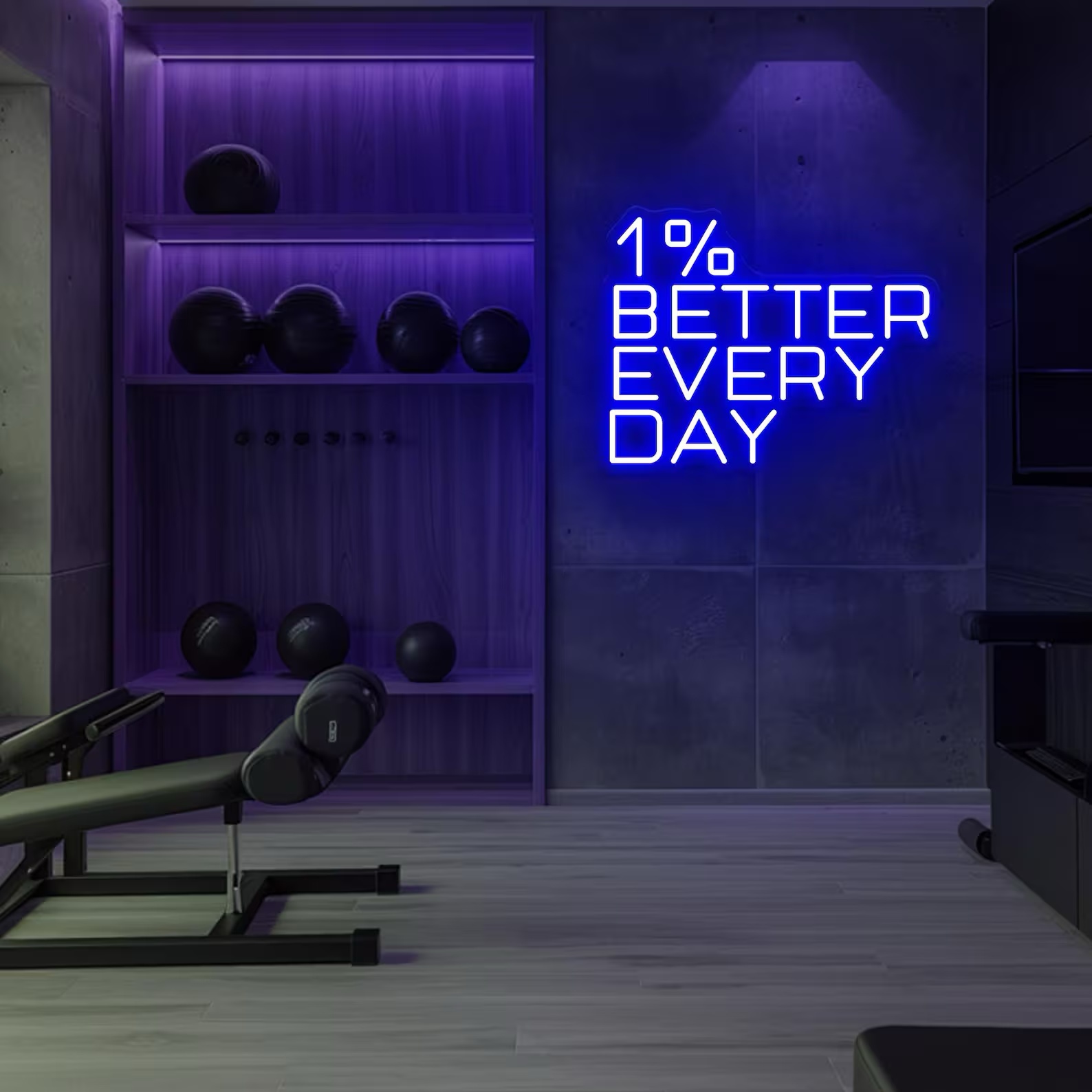 1% Better Every Day Neon Sign, - đánh giá và giá Home Gym Neon Sign
